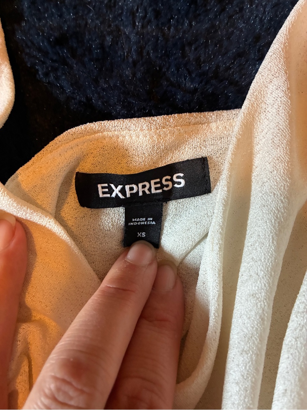 Express White Ruched Front Camisole - Picture 2 of 2